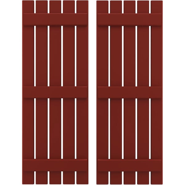 Ekena Millwork Americraft 5-Board, 3 Batten Exterior Real Wood Spaced Board-n-Batten Shutters, ARW401SB519X77MRH, PR ARW401SB519X77MRH - main